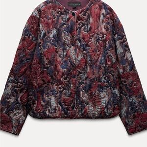 Zara Women's XS Puffer Pattern Jacket 2202/109/330